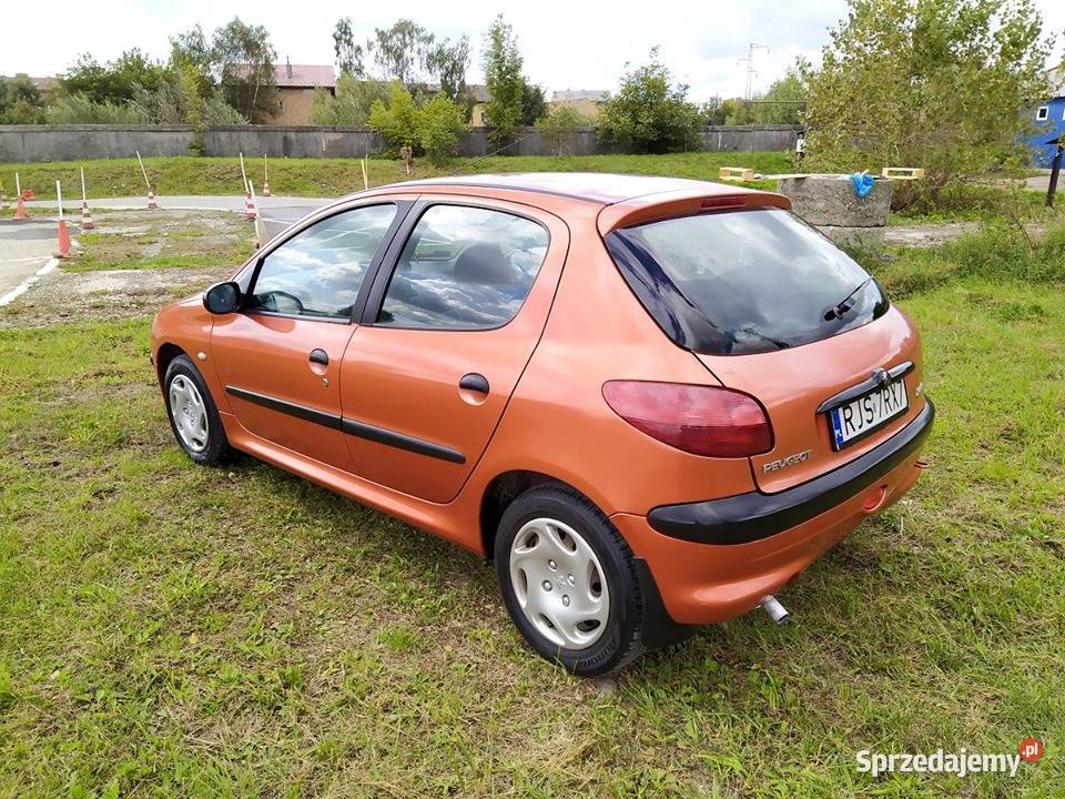 Peugeot 206 19D 2001R Klima Elektryka pomarańczowy Jasło