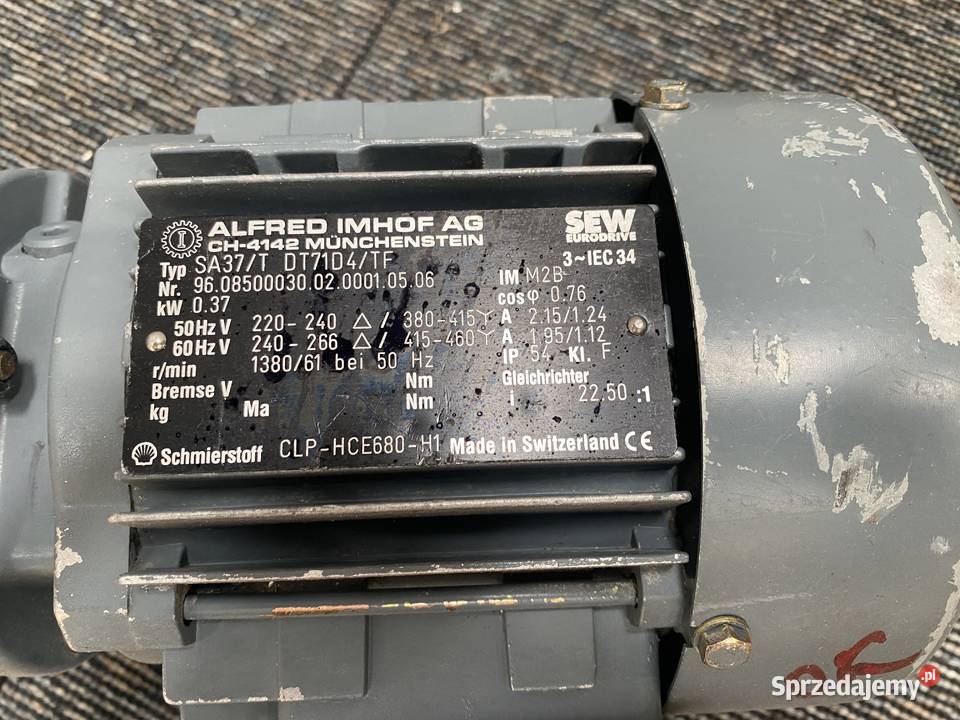 Motoreduktor SEW 037kW 61obr Jelenia Góra