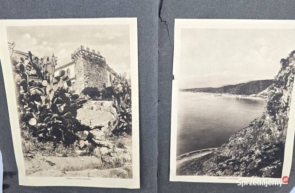 Album 22 fotografie XIXXX w Taormina Sycylia Antykwariat Antyki, Sztuka, Kolekcje Bronisze