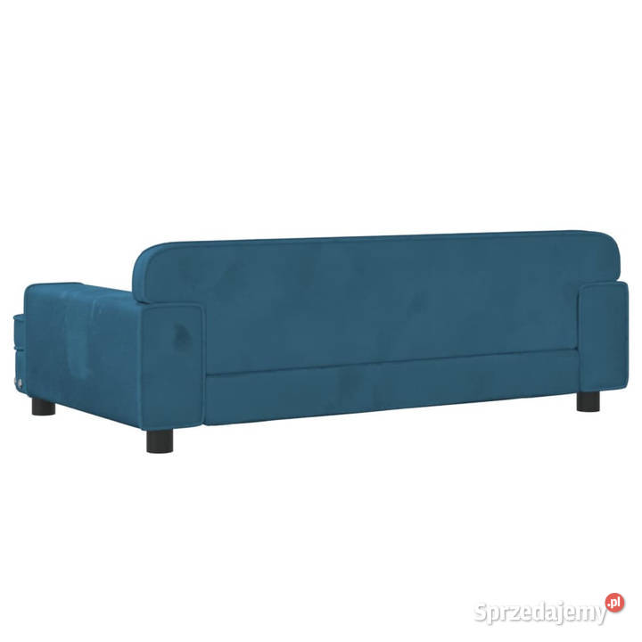 Sofa dzieci niebieska 90x53x30 aksamit WM3196279 mazowieckie Warszawa