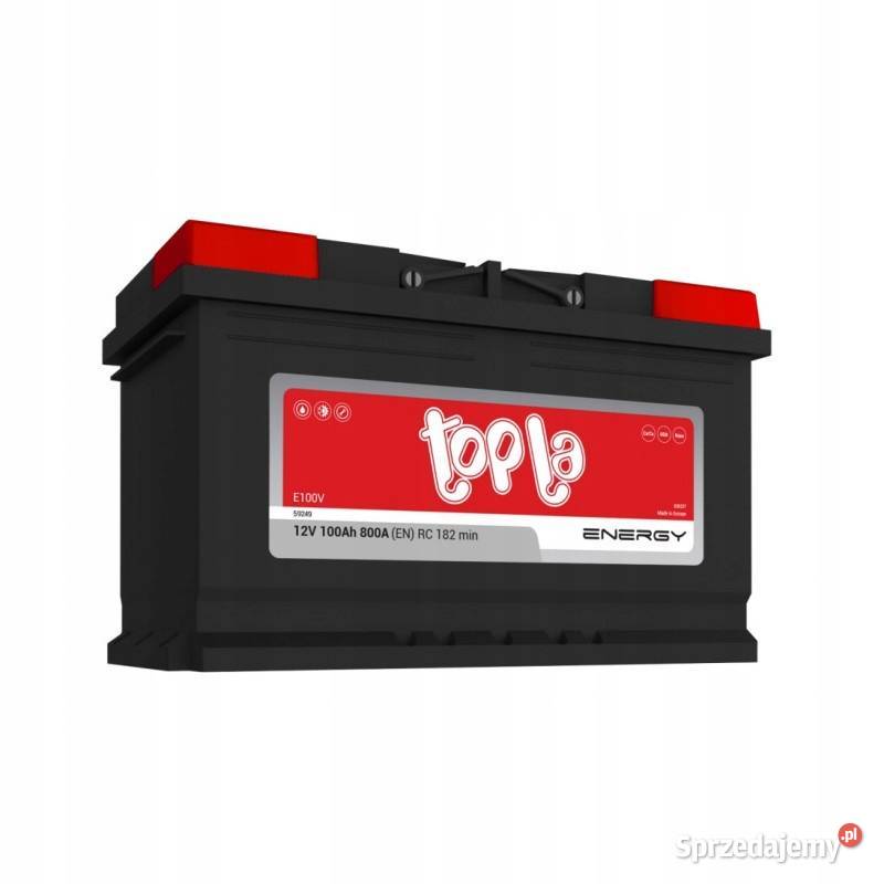 Akumulator Topla Energy 12V 100Ah 800A E100V osobowe Akumulatory Jelcz-Laskowice sprzedam