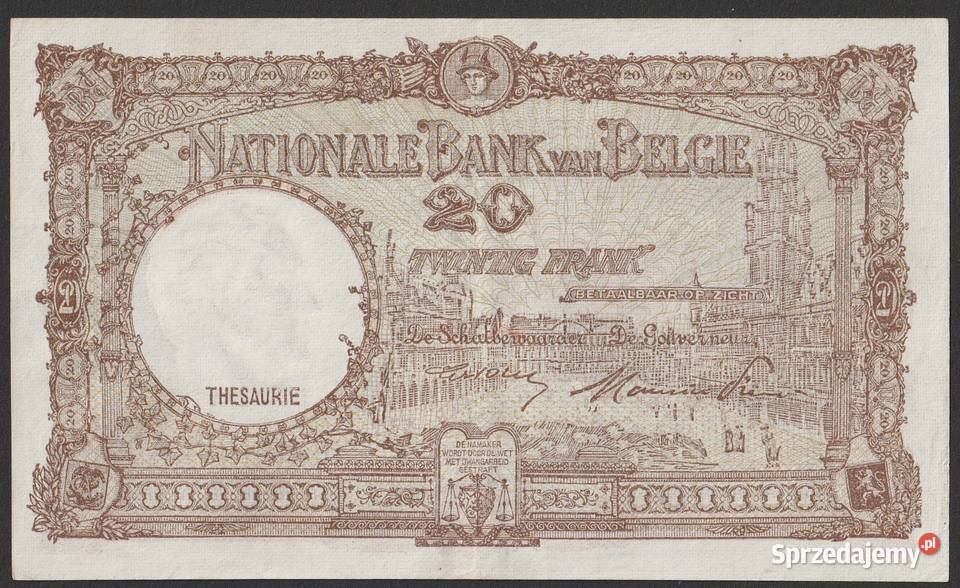 BELGIA 20 FRANK 1948 Łódź sprzedam