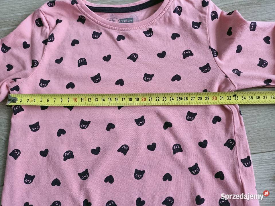 Bluzka koszulka dziewczęca na długi rękaw różowa Płock