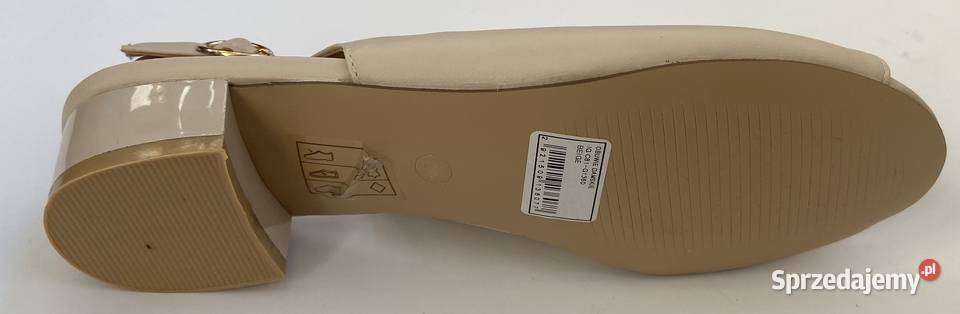 Beżowe damskie czółenka rozmiar 37 IGC81G1360 skóra ekologiczna Żyrardów