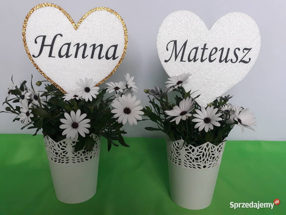 Serce z imieniem dekoracja Pierwsza Komunia Dobrzyca