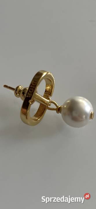 Piękne kolczyki Dior z perełką Dla kobiet Białystok