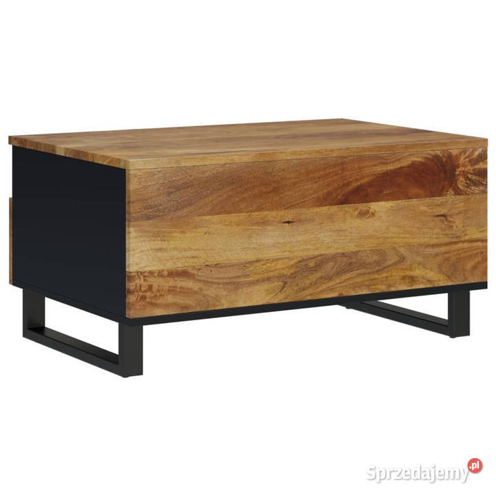 Stolik kawowy 80x54x40 mango i materiał