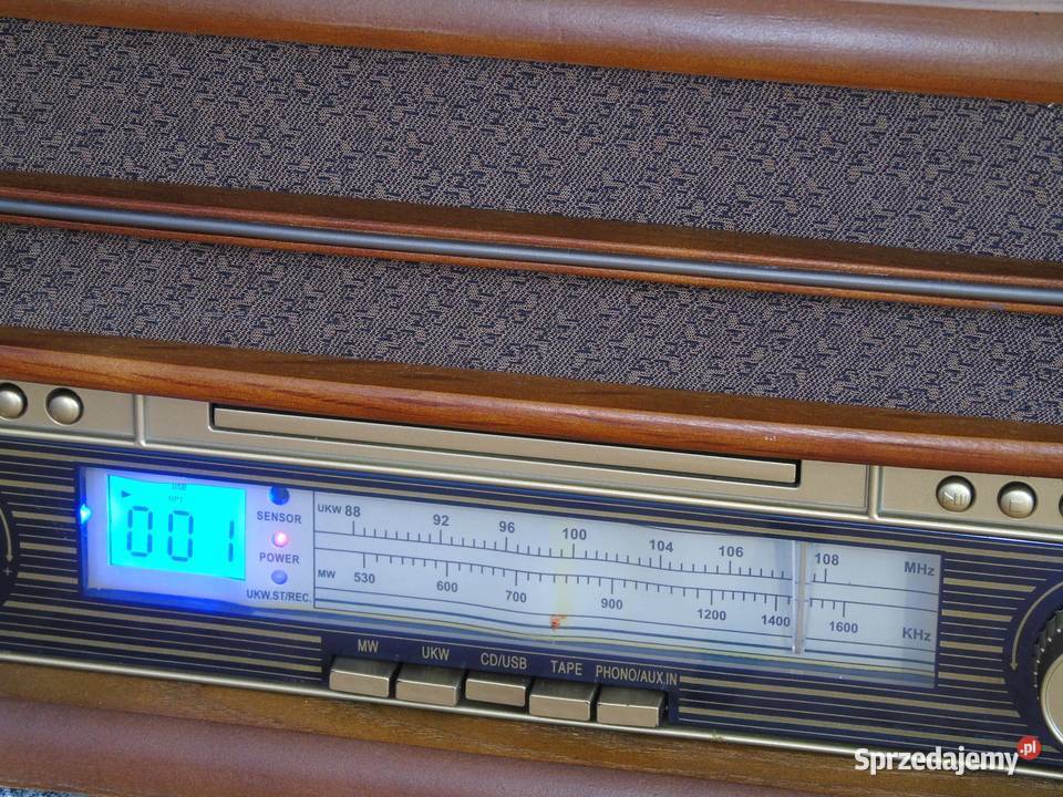 Retro Gramofon z radiem CD USB i magnetofonem i podkarpackie