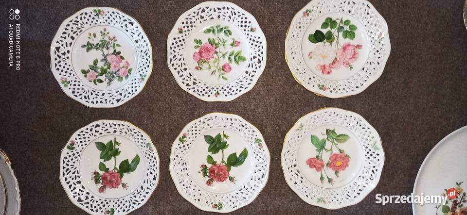 Talerzyk do powieszenia z różami Ażur Schumann Gdańsk