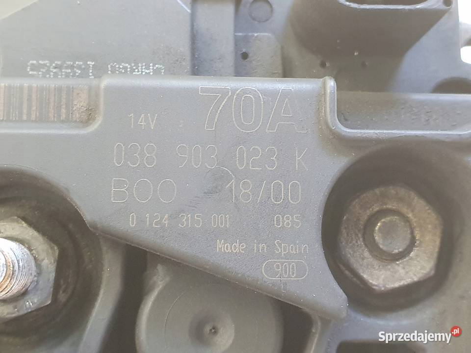 ALTERNATOR VW Golf IV 19 TDI 038903023K 70A Chełm
