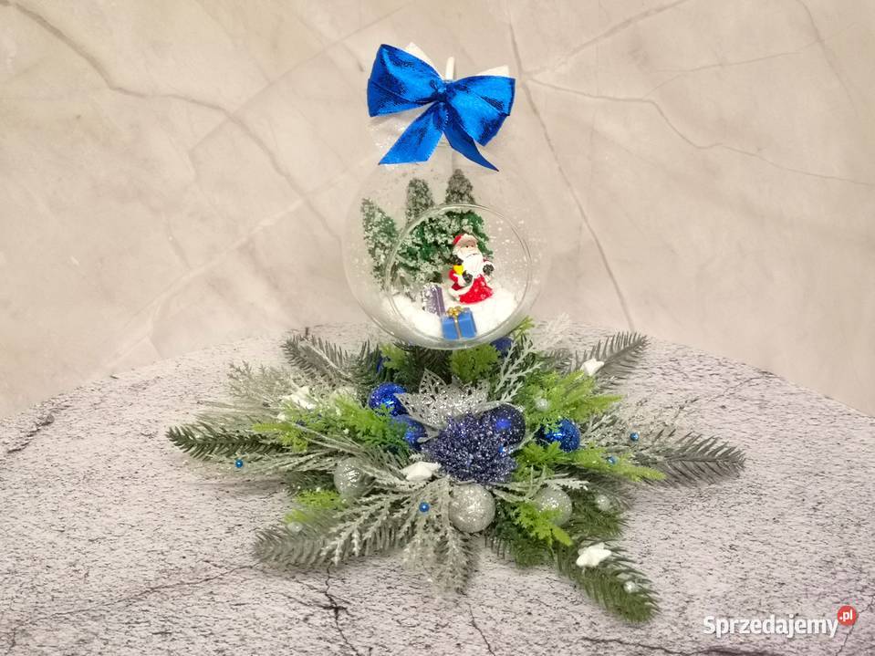 Stroik świąteczny z podwieszaną szklaną kulą Kielce sprzedam