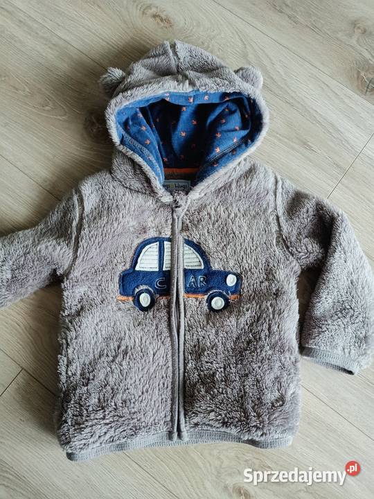Bluza kurtka chłopięca polarowa ciepła szara 92