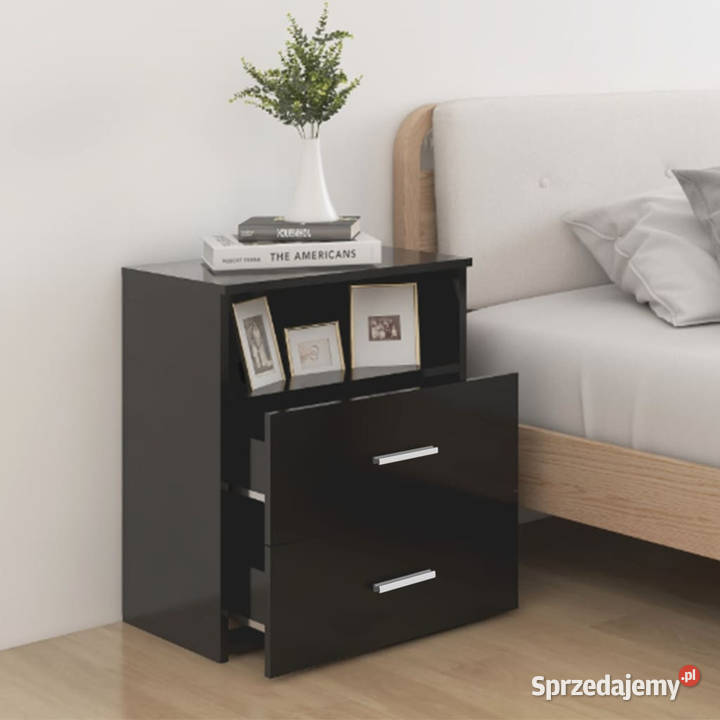 Szafka nocna czarna 50x32x60 WM803274 Warszawa