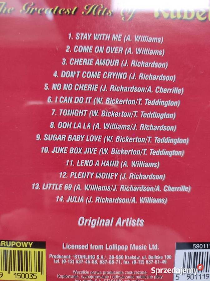 rubettes the greatest hits original artists 1 płyta Kielce