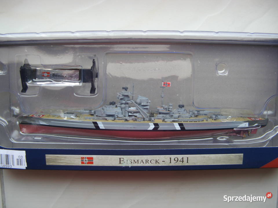 Kolekcja Okrętów Wojennych Bismarck model gazeta Poznań sprzedam