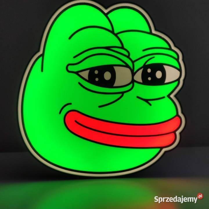 Żaba Pepe frog meme smutna żaba z memów lampka