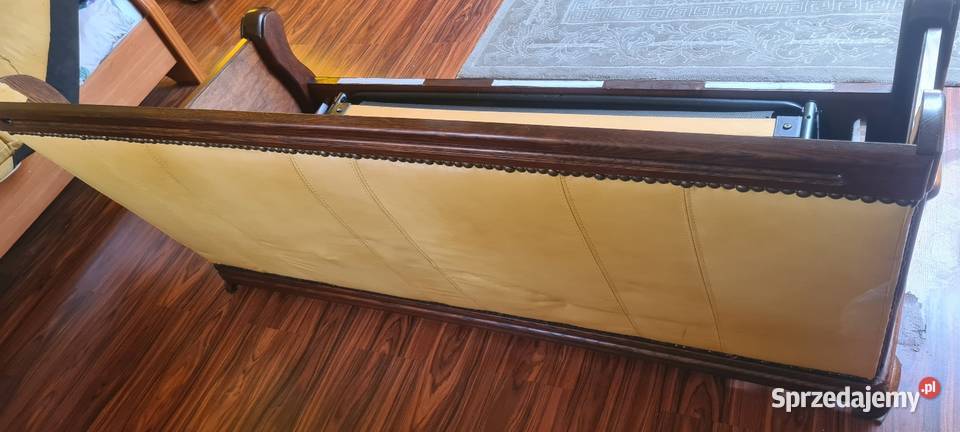 Sofa z funkcją spania skóra solidna Chojnów