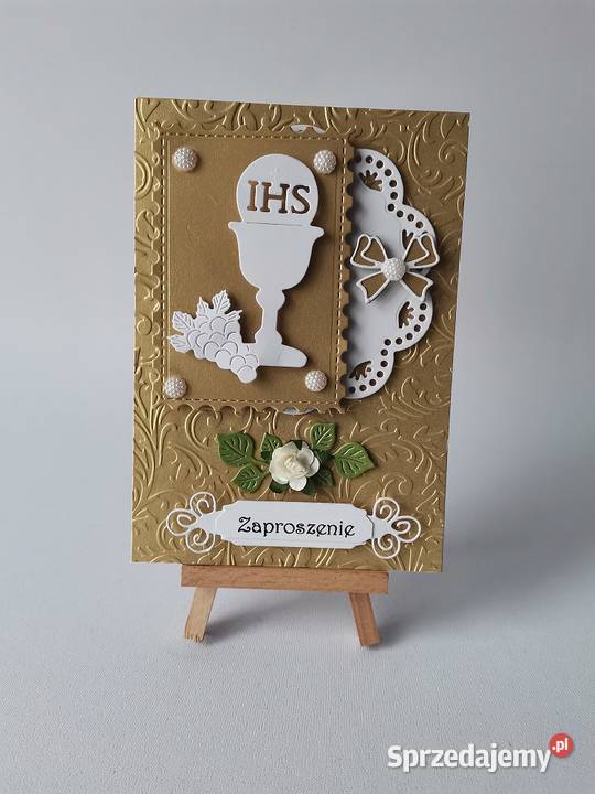 ZAPROSZENIA KOMUNIA UNIWERSALNE KIELICH W RAMCE Poznań