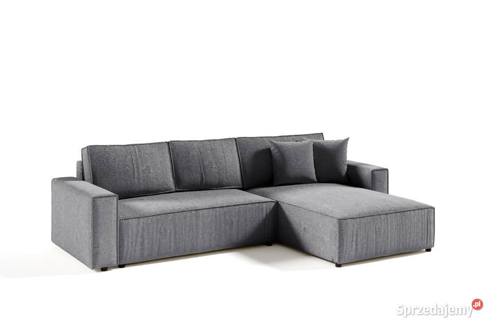 Narożnik sztruksowy ROCCA L z funkcją spania Gdańsk