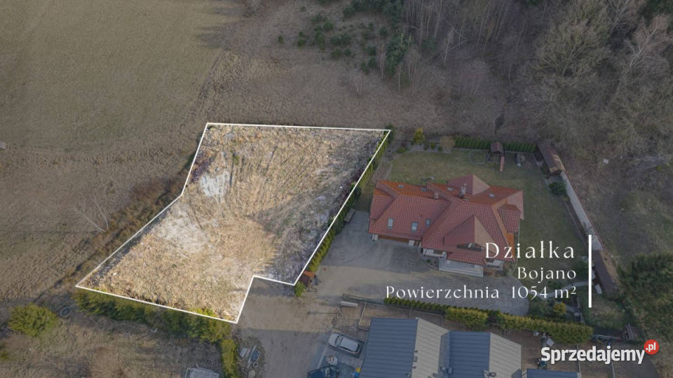 Działka 1054m2 Bojano Wiosenna utwardzona
