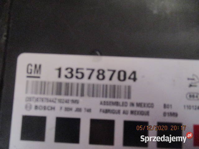 MODUŁ KOMFORTU 13578704 OPEL INSIGNIA Głowno
