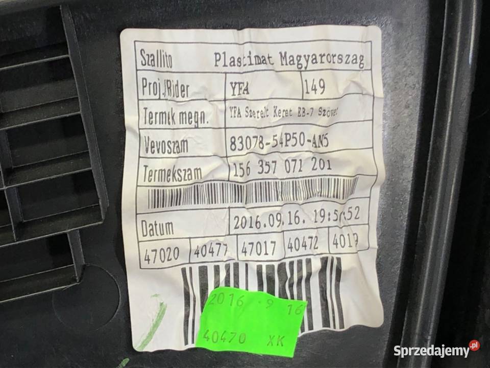 BOCZEK DRZWI LEWY PRZÓD SUZUKI VITARA Crossover podkarpackie