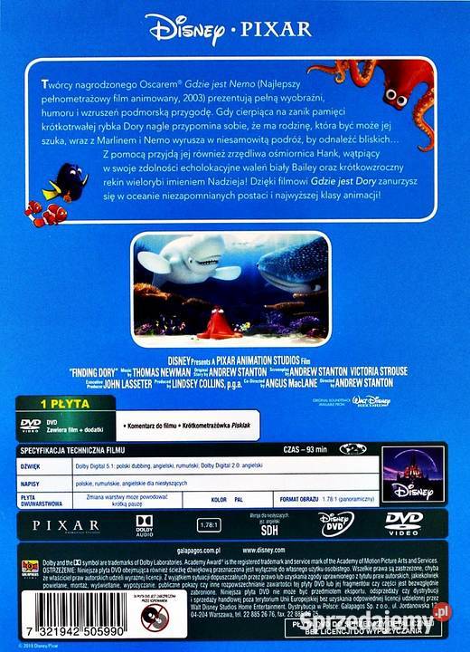 GDZIE JEST DORY DISNEY PIXAR Kultura i Rozrywka Kalisz