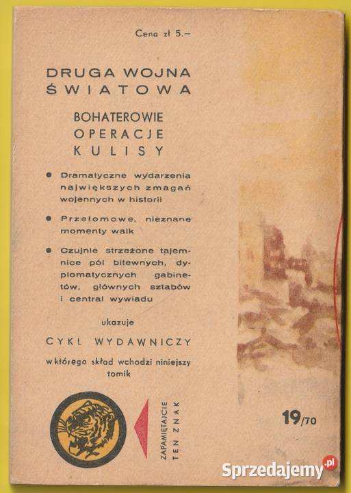 ŻÓŁTY TYGRYS ALARM W KOMPANII ORBIS 1970 Łódź sprzedam