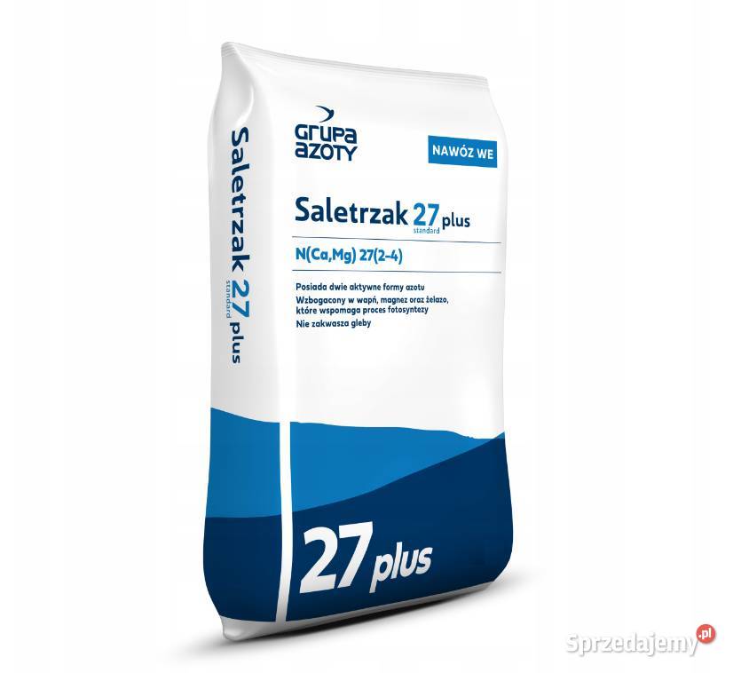 Saletrzak 27N nawóz Azot Wapno Magnez trawnik Tyczyn
