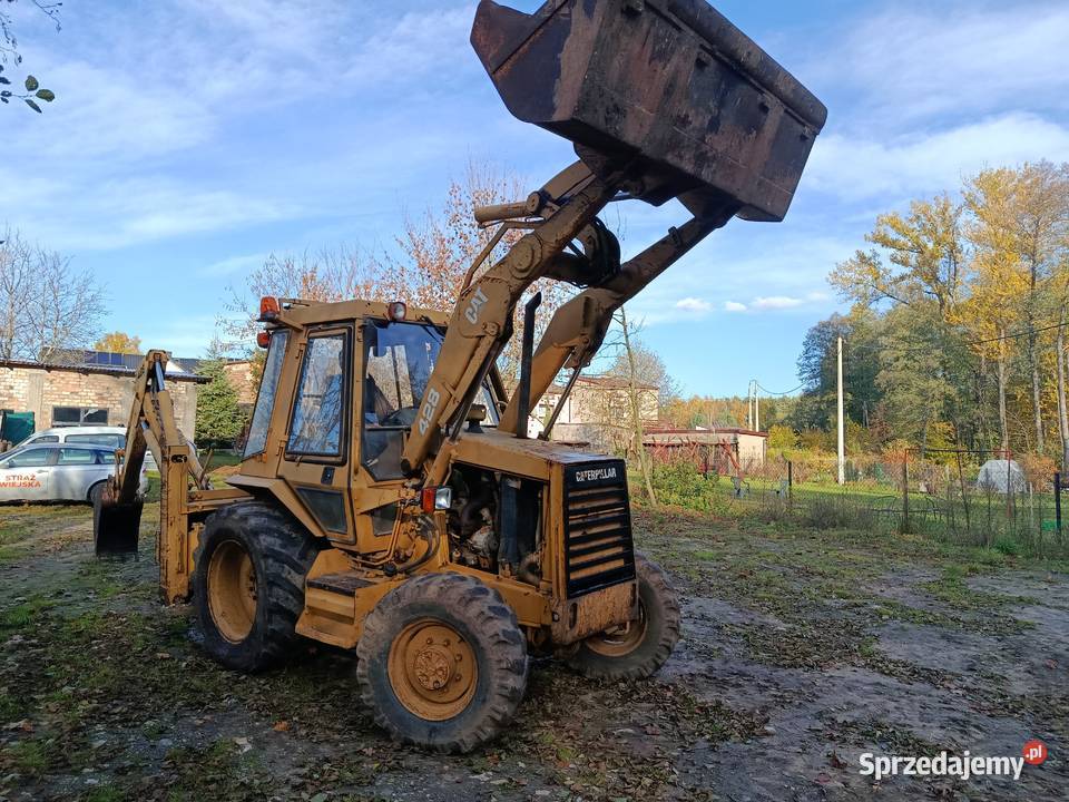 Koparko ładowarka CAT 428B 4x4 rewers wsp Rok produkcji 1990 Koparko ładowarki Zawiercie