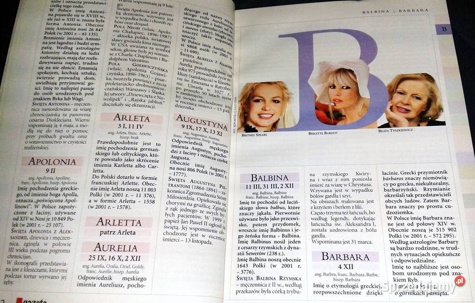 Imiennik 300 najpopularniejszych imion kobiecych Rok wydania 2008 Chełm