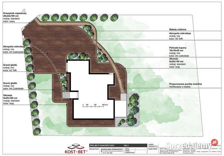 Projekt ułożenia kostki brukowej SIERADZ łódzkie