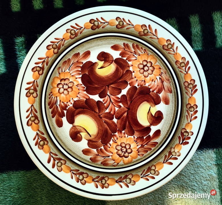 Tortownica fajansowa ręcznie malowana Koło lubelskie Lublin sprzedam