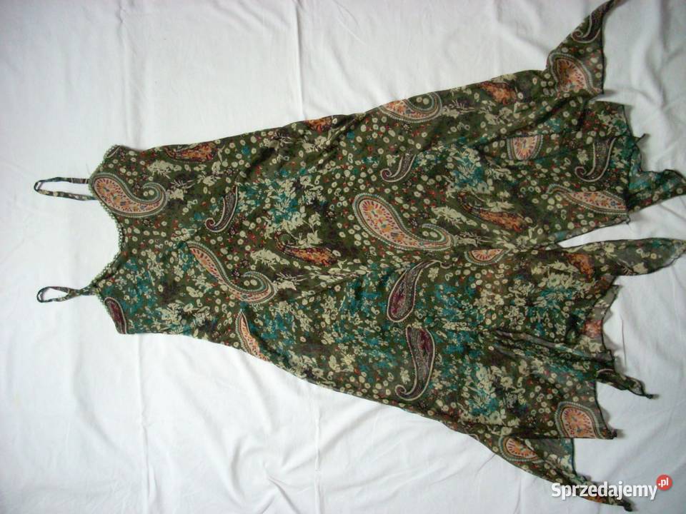 Sukienka lekka Milutka j Nowa 38 40 zielony Nowy Sącz