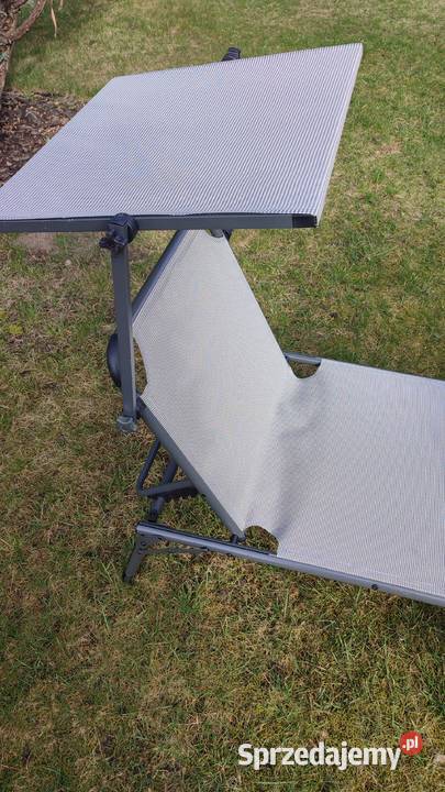 Leżak Łóżko składane z daszkiem materac kujawsko-pomorskie
