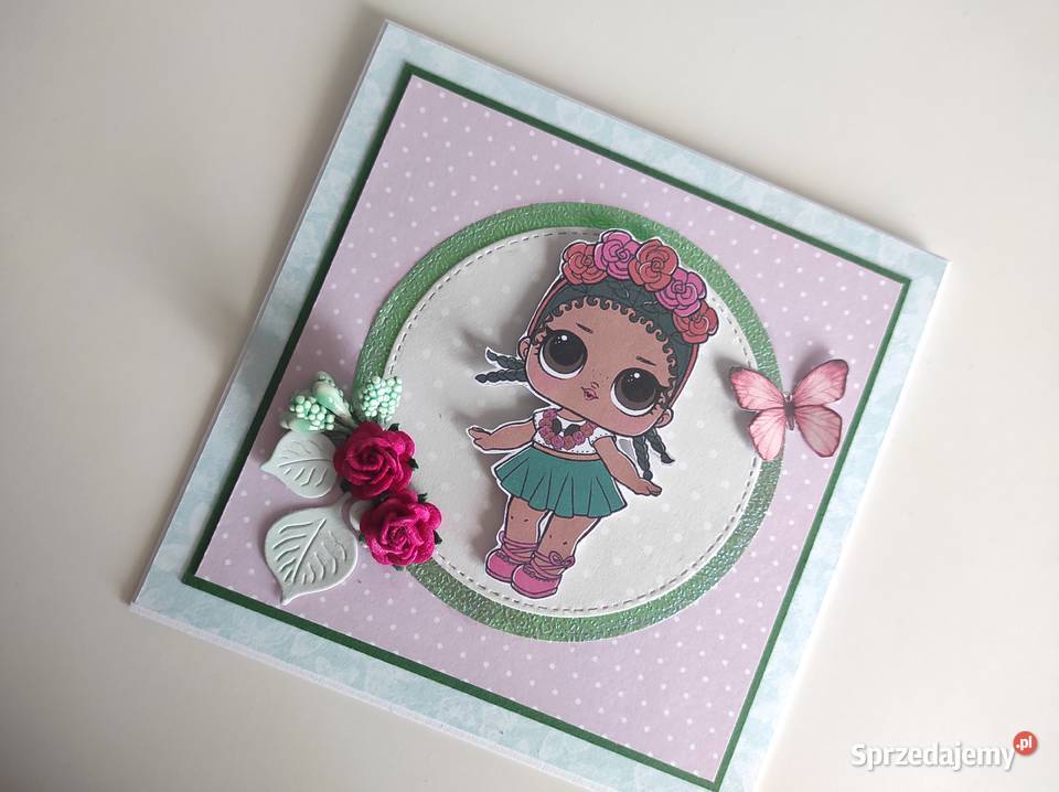 Kartka ręcznie robiona na urodziny LOL Łódź