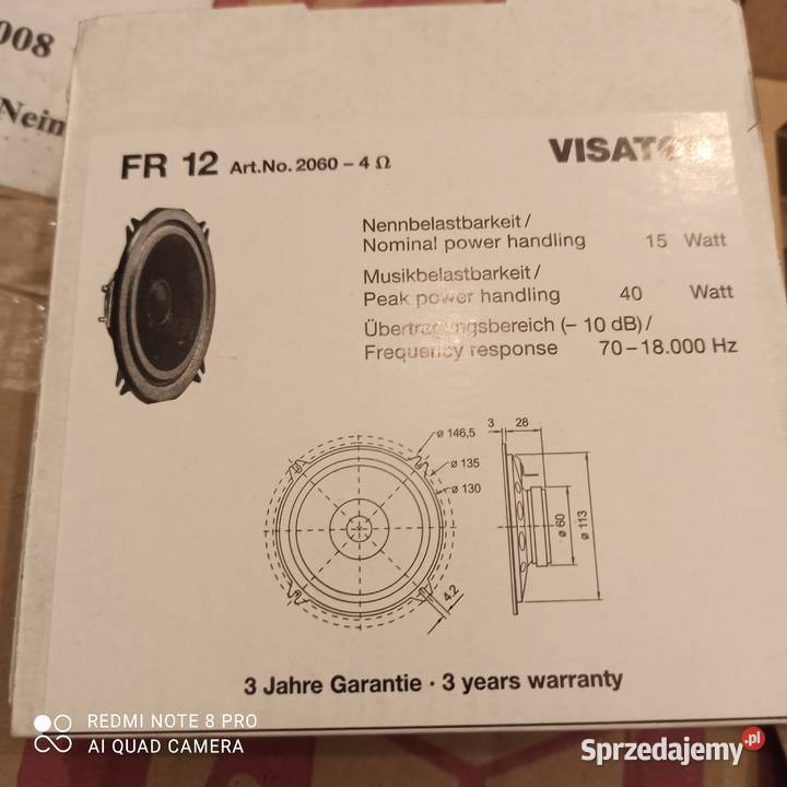 Głośniki 130 i 135 mm Nowy Tomyśl sprzedam