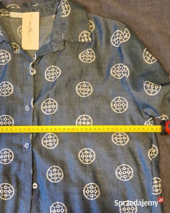 Damska KOSZULA jakby jeansowa z haftem XXL nowa sprzedam