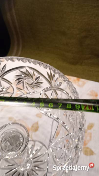 PIĘKNA PATERA KRYSZTAŁOWA NA NODZE sprzedam