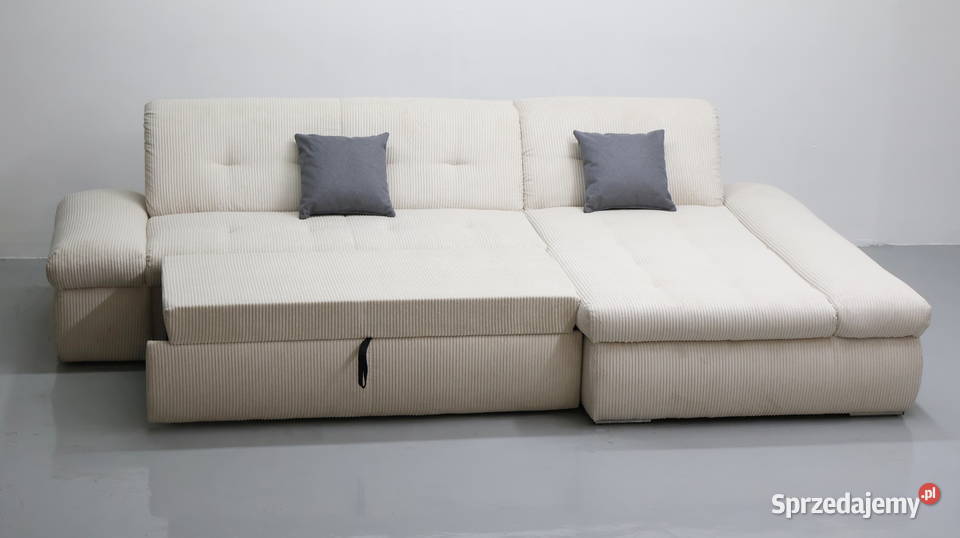 TIL Narożnik z funkcją spania beżowa tkania 80cm Poznań