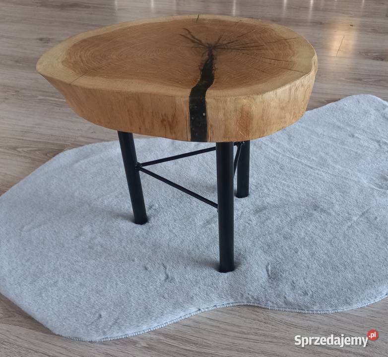 Stolik stojak na kwiaty z naturalnego plastra Starcza