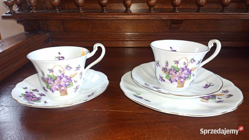 Filiżanka z talerzykiem Rheinpfalz Germany Biała Porcelana i szkło Gdańsk