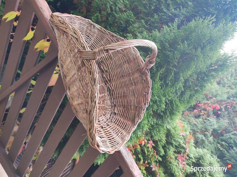 kosz wiklinowy duży na drewno wyposażene Kielce