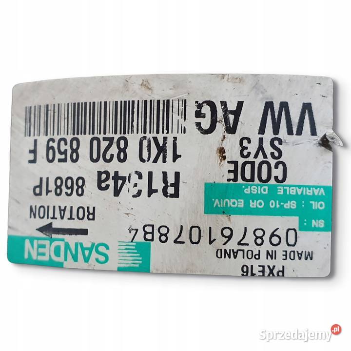 SPRĘŻARKA KLIMATYZACJI Skoda Octavia II Audi A3 Chełm sprzedam