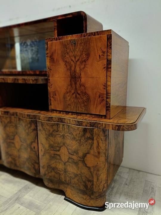 komoda bufet witryna art deco lata 60te vintage Radomsko