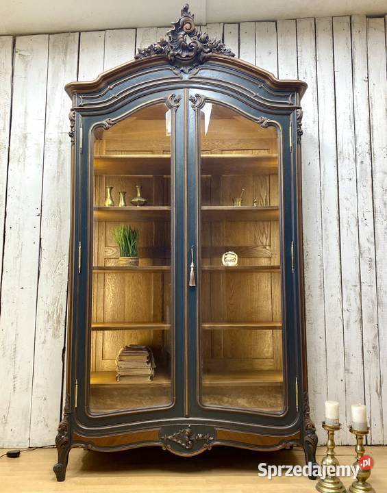 BIBLIOTEKA 2drzwiowa witryna antracyt Louis XV Warszawa