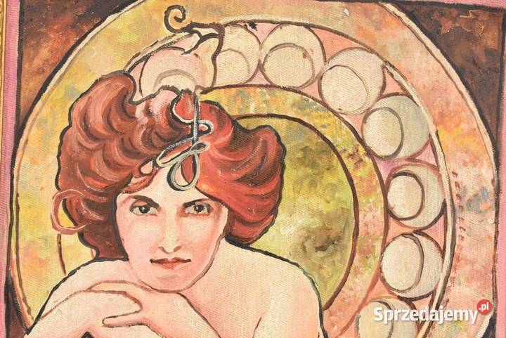 Alfons Mucha Dama Kameliowa Nimfa Akt Stary Kraków