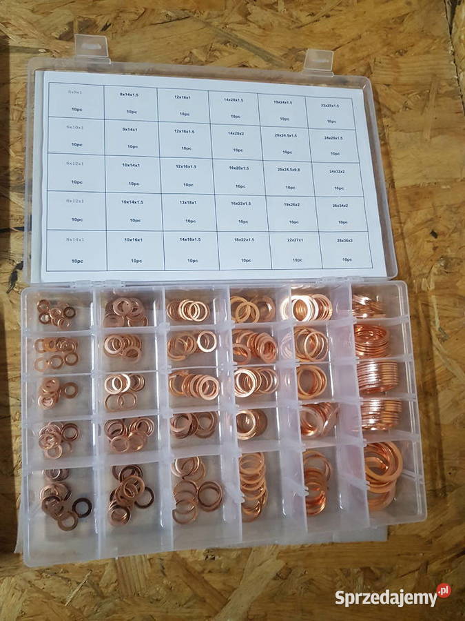 PODKŁADKI MIEDZIANE USZCZELKI ZESTAW 300 wielkopolskie Głogowa