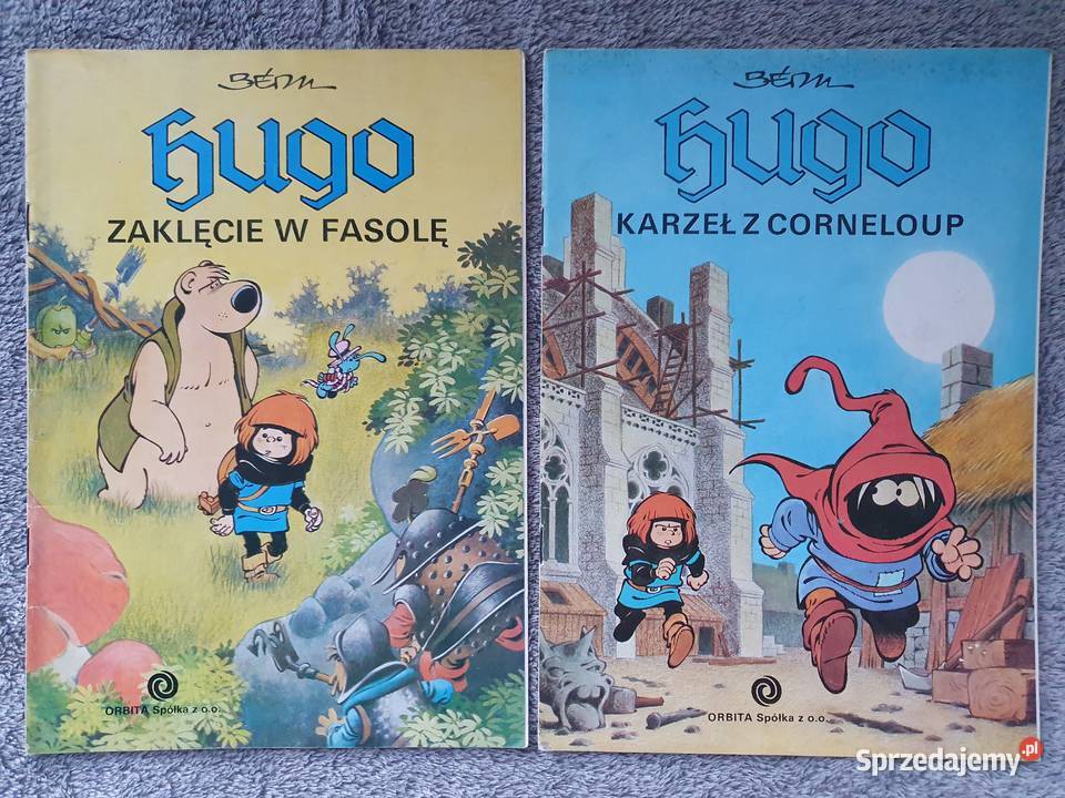 Hugo komplet 5 komiksów pierwsze wydania 1990 Rok wydania 1990 Gdynia