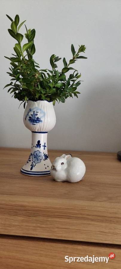 Delft Holand Świecznik Porcelanowy Mirosławiec